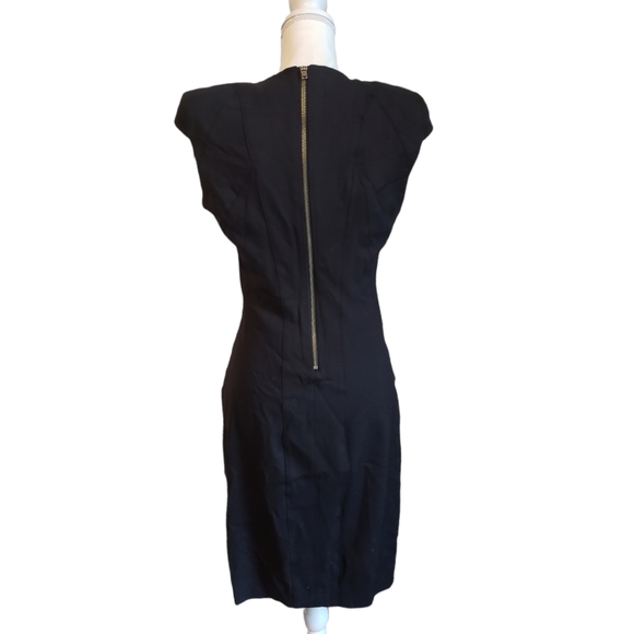 EUC Helmut Lang Wool Blend Cap Sleeve Alloy Sheath Dress - Picture 10 of 15